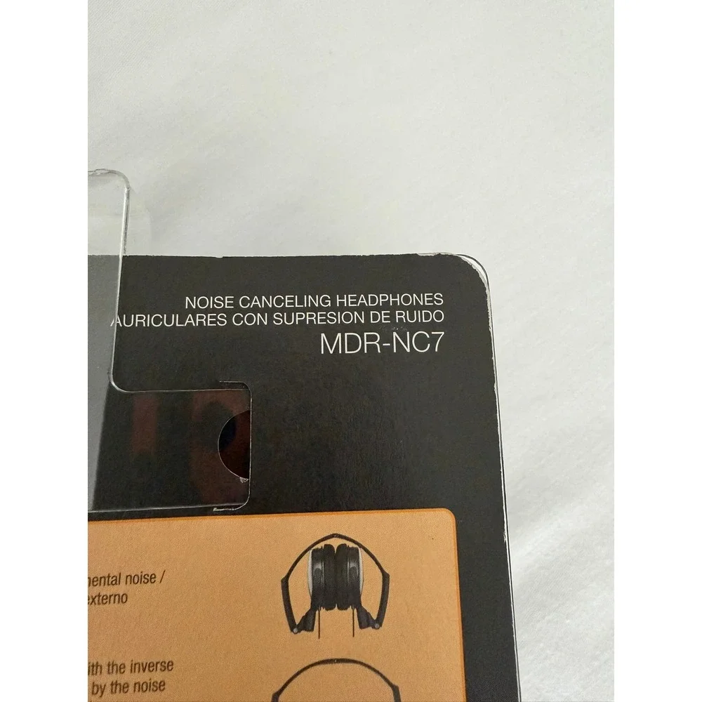 Sony MDR-NC7 Noise Canceling Headphones Black Foldable Travel Wired MDRNC7